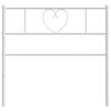 vidaXL Metal Replace Headboard White 90 cm