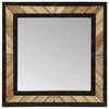 vidaXL Mirror Black and Brown 50 x 2 x 50 cm Solid Wood Acacia