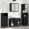 vidaXL Bathroom Furniture Set 4 pcs Black Oak Engineered Wood