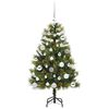 vidaXL Artificial Hinged Christmas Tree with Cones Green 120 cm
