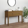 vidaXL Console Table Honey Brown 100x35x75 cm Solid Wood Pine