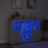 vidaXL Sideboards with LED Lights 3 pcs Grey Sonoma Engineered Wood