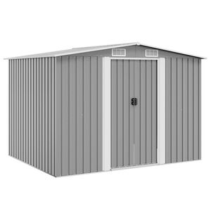 vidaXL Garden Shed | Grey | Galvanised Steel | Large | Garden Shed | Rectangular