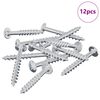 vidaXL Screw 12 pcs Silver 9.8 x 35 mm Iron