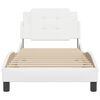 vidaXL Bed Frame without Mattress "Zadar" White 90x200 cm Faux Leather