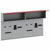 vidaXL Tool Cabinet Set with Shelf 6 pcs Red Powder-Coated Steel