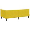 vidaXL Corner Bed Frame with Headboard Yellow 80 cm x 200 cm Velvet