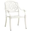 vidaXL Garden Chairs 2 pcs Cast Aluminium White