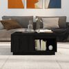 vidaXL Coffee Table Black 80x81x36.5 cm Solid Wood Pine
