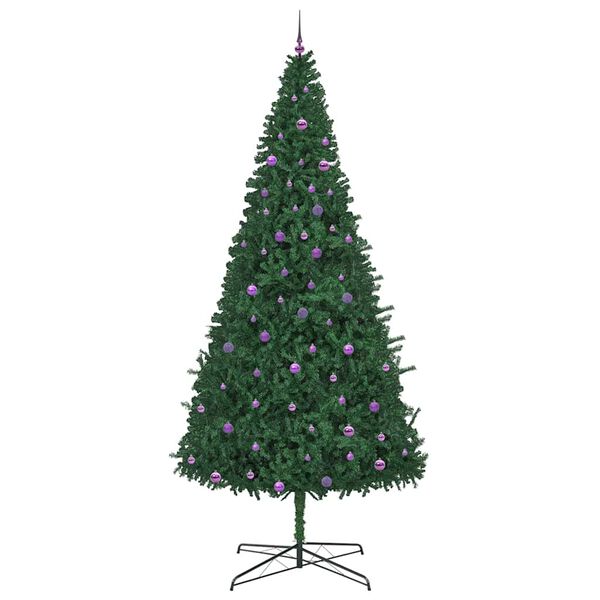 vidaXL Christmas Tree with Decorative String Lights Green 400 cm PVC
