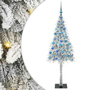 vidaXL Christmas Tree with 300 LEDs White 180 cm PE and Steel