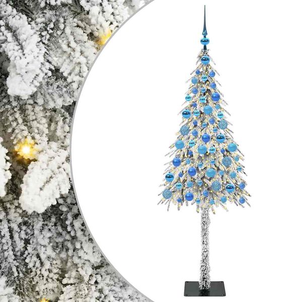 vidaXL Christmas Tree with 300 LEDs White 180 cm PE and Steel