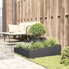 vidaXL Garden Planter Black 100 x 100 x 50 cm Cold-rolled Steel