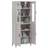 vidaXL Highboard Grey Sonoma 69.5x34x180 cm Engineered Wood