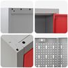 vidaXL Work Cabinet with Drawer with Lock 8 pcs Red 150 x 55 x 200 cm