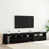 vidaXL TV Cabinet 2 pcs Black Oak 215 x 36.5 x 40 cm Engineered Wood