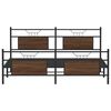 vidaXL Metal Bed Frame without Mattress Brown Oak 160x200 cm