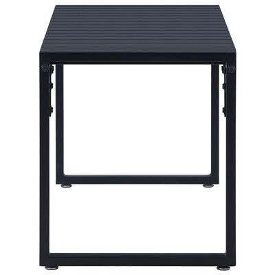 vidaXL Garden Bench 120.5 cm PS Board Black