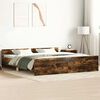 vidaXL Bed Frame without Mattress Smoked Oak 200x200 cm
