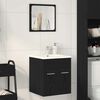 vidaXL 2 Piece Bathroom Furniture Set Black Oak Engineered Wood