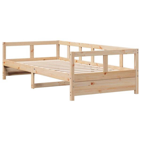 vidaXL Daybed without Mattress Natural 90x200 cm Solid Wood Pine