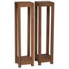 vidaXL Plant Stand 2 pcs Natural 25 x 25 x 100 cm Solid Teak Wood