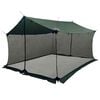 vidaXL Camping Tarp with Mesh Walls 340 x 260 x 220 cm Army Green