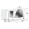 Outwell Drive-away Campervan Awning Waystone 160 Black & Grey