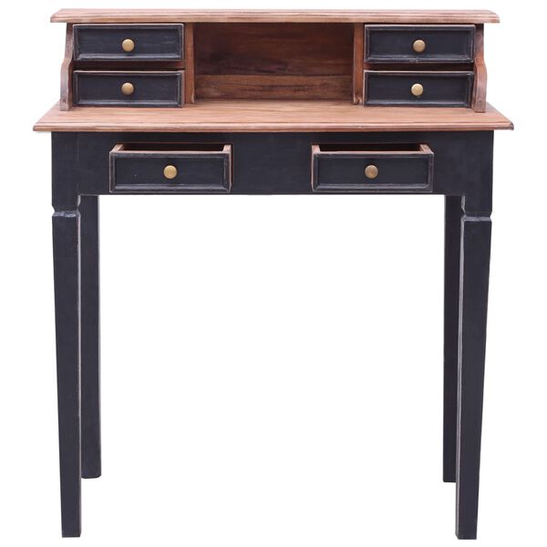 vidaXL Writing Desk with Drawers 90x50x101 cm Solid Mahogany Wood