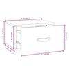 vidaXL Wall-mounted Bedside Cabinet Honey Brown 40x29.5x22 cm