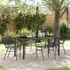 vidaXL Garden Dining Set 5 pcs Black Poly Rattan
