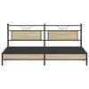 vidaXL Metal Bed Frame without Mattress Sonoma Oak 193x201 cm