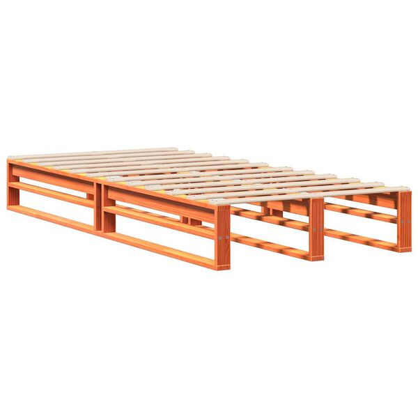 vidaXL Bed Frame without Mattress Wax Brown 100x200 cm Solid Wood Pine
