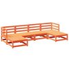 vidaXL 6 Piece Garden Sofa Set Wax Brown Solid Wood Pine