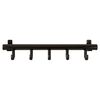 V-Part Coat Rack with 5 Hooks Techno 5 Black