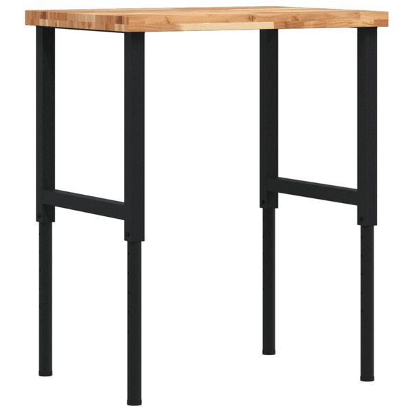 vidaXL Workbench 80x60x(73-99.5) cm Solid Wood Acacia Rectangular