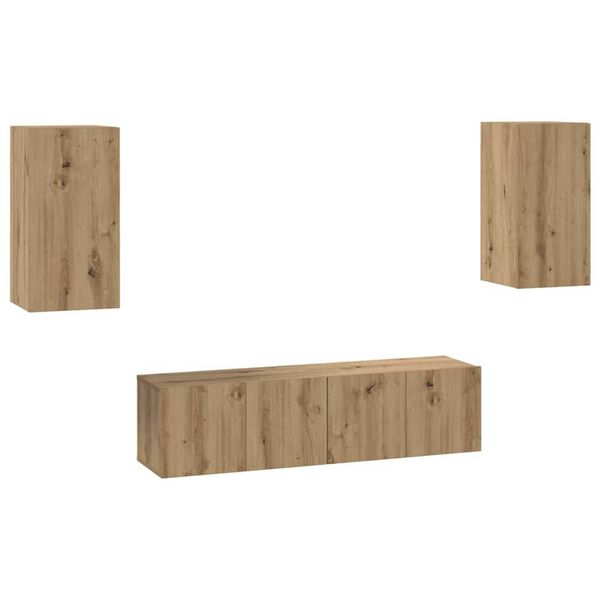 vidaXL TV Cabinet Set Wall-mounted 4 pcs Artisan oak 30.5 x 30 x 60 cm