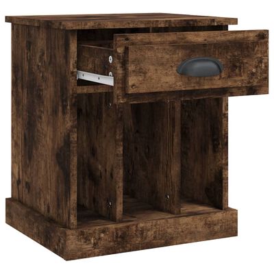 vidaXL Bedside Cabinets 2 pcs Smoked Oak 43x36x50 cm