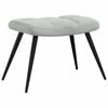 vidaXL Relaxing chair with Footstool 2 pcs Light Grey Velvet