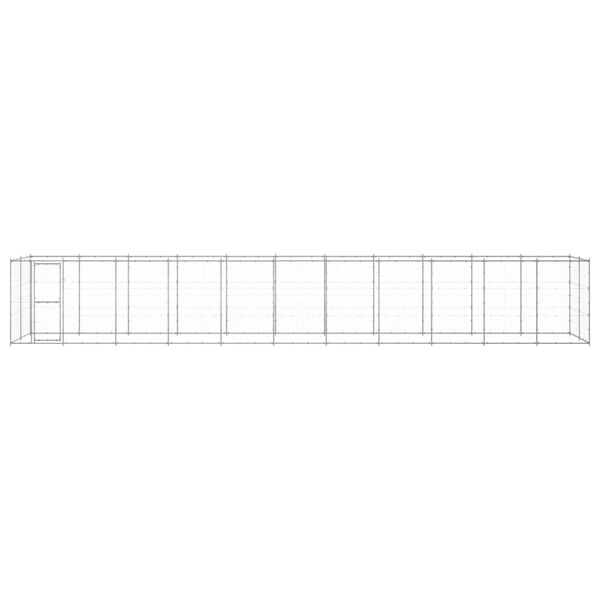 vidaXL Outdoor Dog Kennel Galvanised Steel 26.62 m&sup2;