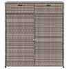 vidaXL Garden Storage Cabinet Grey 105x55x113 cm Poly Rattan