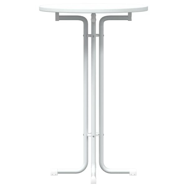 vidaXL Bar Table White &Oslash;70x110 cm Engineered Wood and Steel