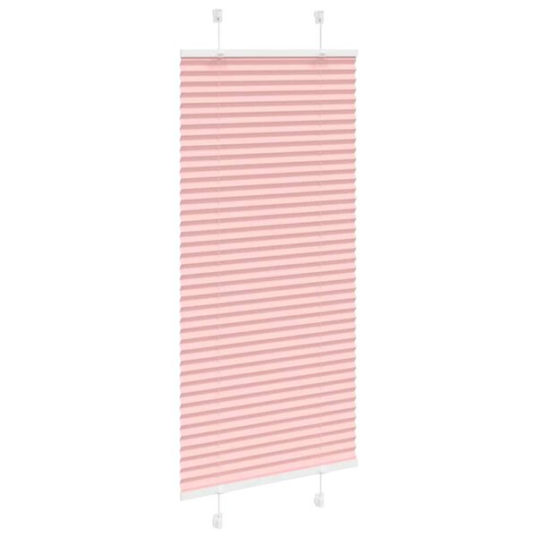 vidaXL Pleated Blind Pink 60x100 cm Fabric Width 59.4 cm Polyester