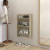 vidaXL Wall Shoe Cabinet Sonoma Oak 60x18x90 cm Engineered Wood