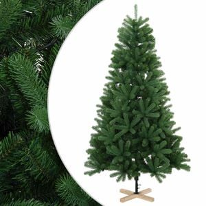 vidaXL Artificial Christmas Tree 120 cm PVC and Solid Pine Wood Green