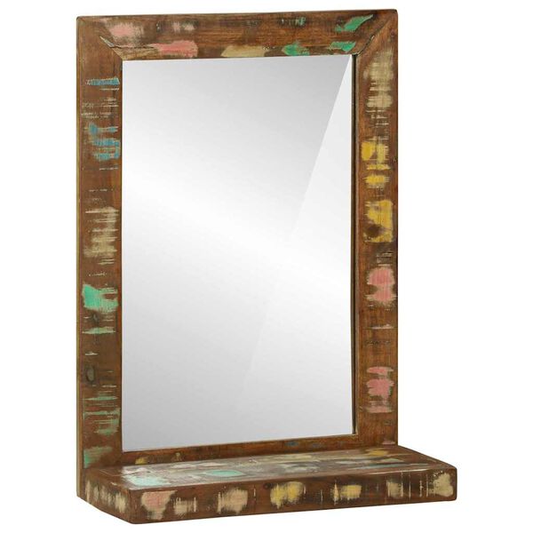vidaXL Bathroom Mirror Brown 50 x 22 x 70 cm Solid Reclaim Wood