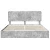 vidaXL Storage Bed Concrete Grey 180 x 200 cm Engineered Wood