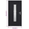 vidaXL Front Door Anthracite 98x190 cm PVC