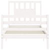 vidaXL Bed Frame without Mattress White 90x200 cm Solid Wood