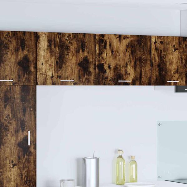 vidaXL Hanging Cabinet with Door Smoked Oak and White 50 x 31 x 40 cm